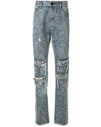 hellblaue Jeans mit Destroyed-Effekten von Haculla