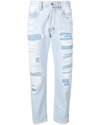 hellblaue Jeans mit Destroyed-Effekten von Haikure