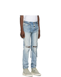 hellblaue Jeans mit Destroyed-Effekten von Fear Of God