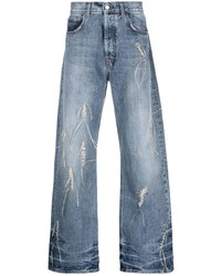 hellblaue Jeans mit Destroyed-Effekten von Jacquemus