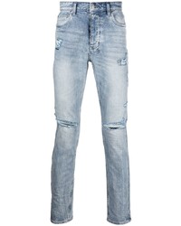 hellblaue Jeans mit Destroyed-Effekten von Ksubi