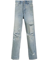 hellblaue Jeans mit Destroyed-Effekten von Ksubi