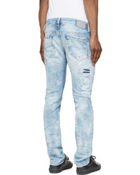 hellblaue Jeans mit Destroyed-Effekten von Diesel