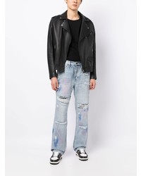 hellblaue Jeans mit Destroyed-Effekten von Ksubi