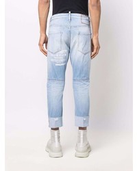 hellblaue Jeans mit Destroyed-Effekten von DSQUARED2