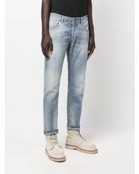 hellblaue Jeans mit Destroyed-Effekten von Dondup