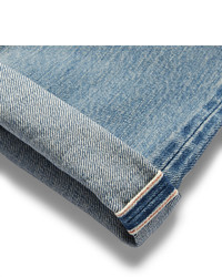 hellblaue Jeans mit Destroyed-Effekten von Simon Miller