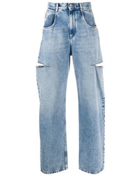 hellblaue Jeans mit Destroyed-Effekten von Maison Margiela