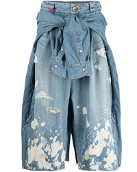 hellblaue Jeans mit Destroyed-Effekten von Maison Mihara Yasuhiro