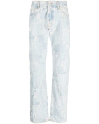hellblaue Jeans mit Destroyed-Effekten von Marcelo Burlon County of Milan