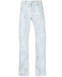 hellblaue Jeans mit Destroyed-Effekten von Marcelo Burlon County of Milan