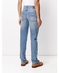 hellblaue Jeans mit Destroyed-Effekten von Brunello Cucinelli