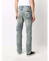 hellblaue Jeans mit Destroyed-Effekten von Fear Of God