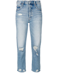 hellblaue Jeans mit Destroyed-Effekten von Mother
