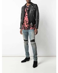 hellblaue Jeans mit Destroyed-Effekten von Amiri