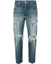 hellblaue Jeans mit Destroyed-Effekten von Moussy
