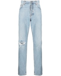 hellblaue Jeans mit Destroyed-Effekten von MSGM