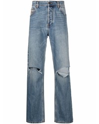 hellblaue Jeans mit Destroyed-Effekten von MSGM