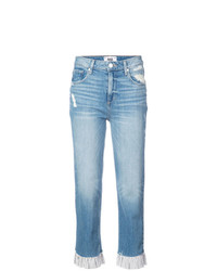 hellblaue Jeans mit Destroyed-Effekten von Paige