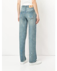 hellblaue Jeans mit Destroyed-Effekten von Alexa Chung