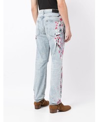 hellblaue Jeans mit Destroyed-Effekten von Amiri