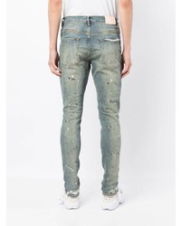 hellblaue Jeans mit Destroyed-Effekten von purple brand