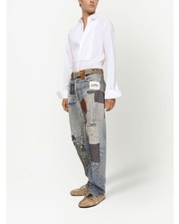 hellblaue Jeans mit Destroyed-Effekten von Dolce & Gabbana