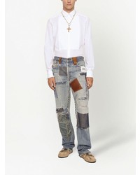 hellblaue Jeans mit Destroyed-Effekten von Dolce & Gabbana