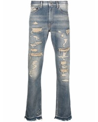 hellblaue Jeans mit Destroyed-Effekten von Paura