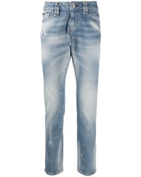 hellblaue Jeans mit Destroyed-Effekten von Philipp Plein