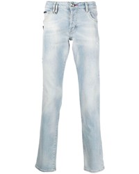 hellblaue Jeans mit Destroyed-Effekten von Philipp Plein