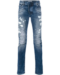 hellblaue Jeans mit Destroyed-Effekten von Pierre Balmain