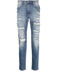 hellblaue Jeans mit Destroyed-Effekten von PT TORINO