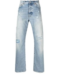 hellblaue Jeans mit Destroyed-Effekten von purple brand