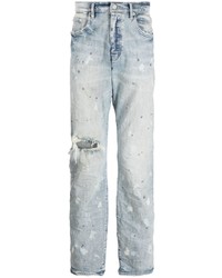 hellblaue Jeans mit Destroyed-Effekten von purple brand