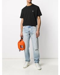 hellblaue Jeans mit Destroyed-Effekten von Heron Preston