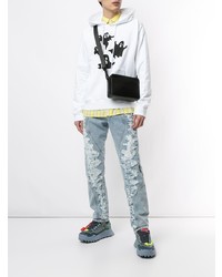 hellblaue Jeans mit Destroyed-Effekten von Off-White