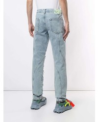 hellblaue Jeans mit Destroyed-Effekten von Off-White