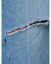 hellblaue Jeans mit Destroyed-Effekten von Sjyp