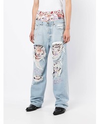 hellblaue Jeans mit Destroyed-Effekten von COOL T.M