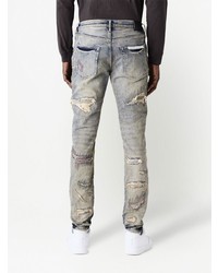 hellblaue Jeans mit Destroyed-Effekten von purple brand