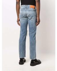 hellblaue Jeans mit Destroyed-Effekten von Rhude