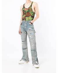 hellblaue Jeans mit Destroyed-Effekten von Amiri