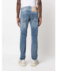 hellblaue Jeans mit Destroyed-Effekten von Philipp Plein