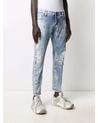 hellblaue Jeans mit Destroyed-Effekten von DSQUARED2