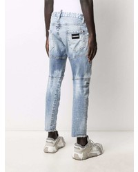 hellblaue Jeans mit Destroyed-Effekten von DSQUARED2