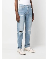 hellblaue Jeans mit Destroyed-Effekten von Calvin Klein