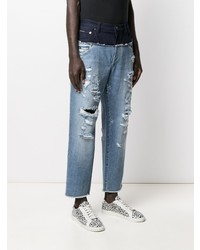 hellblaue Jeans mit Destroyed-Effekten von Dolce & Gabbana