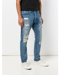 hellblaue Jeans mit Destroyed-Effekten von Mr. Completely