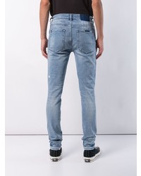 hellblaue Jeans mit Destroyed-Effekten von Ksubi